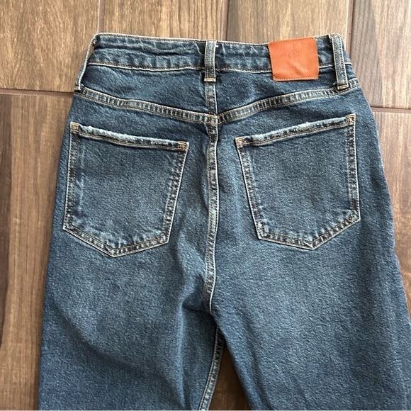 Anine Bing Lara High Waisted Kick Flare Ankle Jeans in Medium Wash Sz 26 - Picture 7 of 10